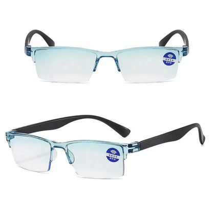 Smart Automatic Zoom Reading Glasses Rimless Optical Presbyopia Eyewear Ultralight Spectacle Blue Light Glasses Unisex