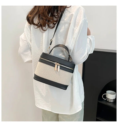 Fashion Round Bucket Bags For Women's Daily Used, Leopard Pattern Crossbody Shoulder Bag For Commuting, Casual Ladies Handbags