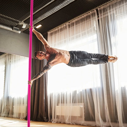 SIHAO Stainless Steel Silicone Tube Spinning  Dance Pole  — Fitness Equipment for Pole Dancing, Perfect for Home, Bar, and Gym Exercise