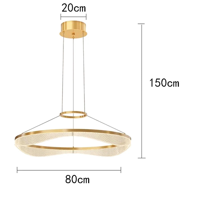 Modern ring stairs led lights pendant light lamps for living room led Chandeliers for dining room hanging light indoor lighting