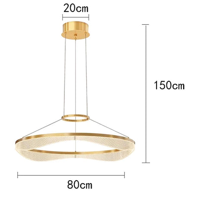 Modern ring stairs led lights pendant light lamps for living room led Chandeliers for dining room hanging light indoor lighting
