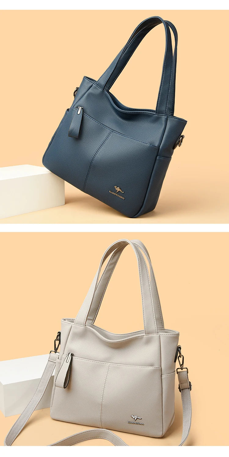 High Quality Soft Leather Shoulder Crossbody Bags For Women Large Capacity Luxury Bag Brand Designer Casual Handbag Sac A Main