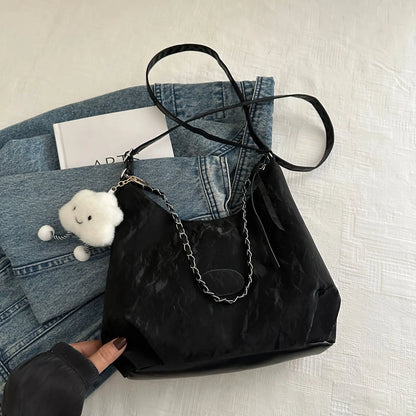 New Summer Chain Commuting Bag, Casual Student Soft Face Large Capacity Bag for Women, Fashion Single Shoulder Crossbody Bags