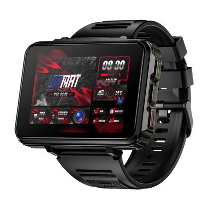LOKMAT APPLLP 5 MAX  Android Watch Phone Square Big Screen Wifi 4G Calls Smartwatches Dual Camera with Flashlight Gaming Watch