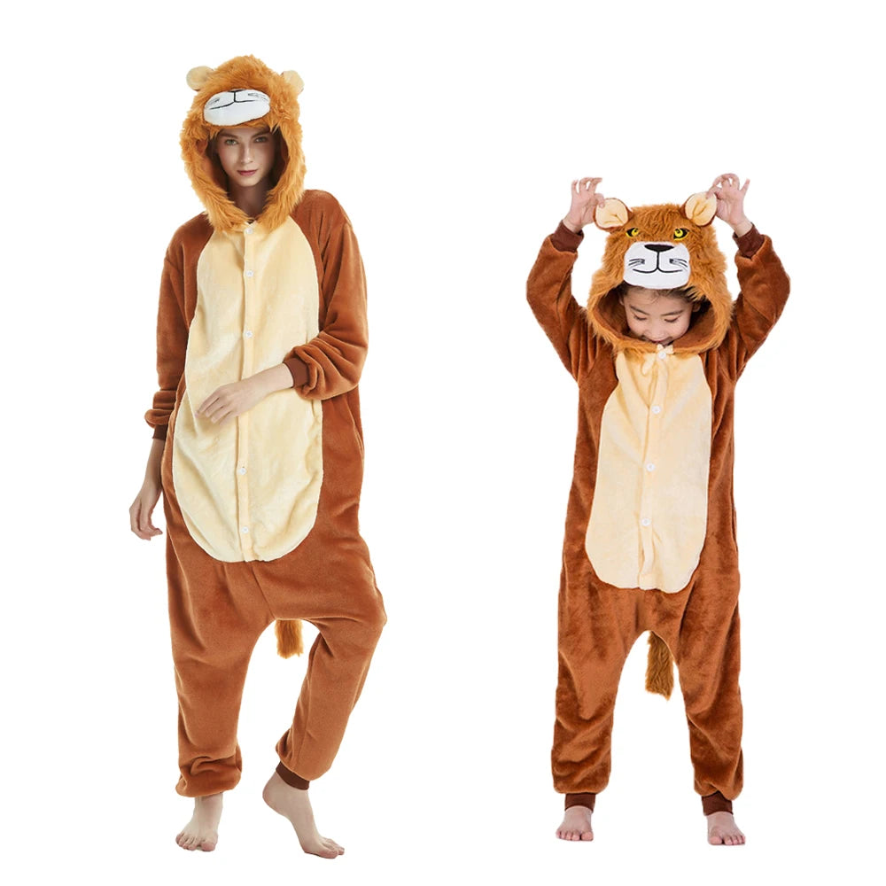 S M L XL Women One-piece Pajama Plush Flannel Jumpsuit Adult Winter Kigurumi Anime Onesies Halloween Unicorn Cosplay Costumes