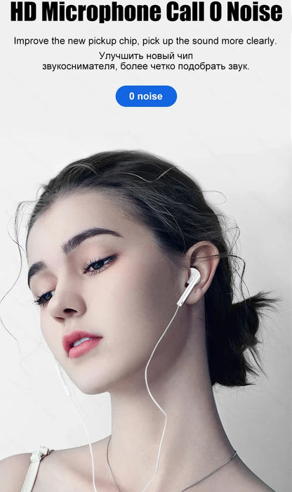 Original Headphones For iPhone 15 14 11 12 13 Pro Max Earphones XR X XS 8 Plus Bluetooth Wired Earbuds Headset Accessories