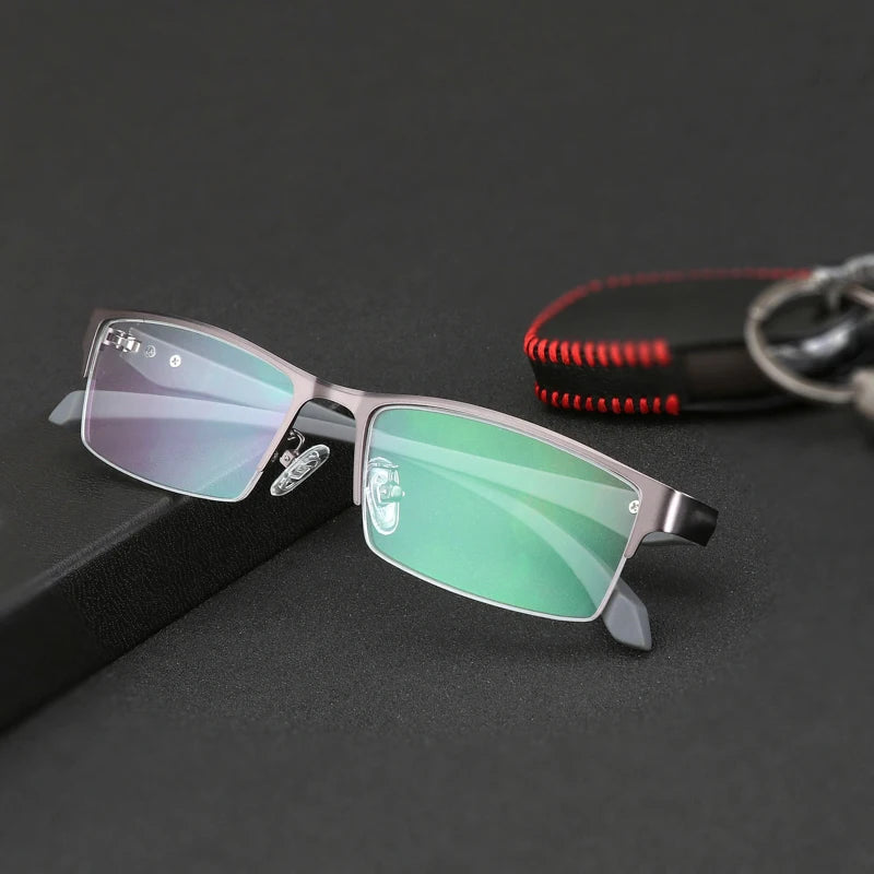 Smart Progressive Photochromic Reading Glasses Men TR90 Multi-Focus Anti Blue Ray Business Eyeglasses Fashion Half-Frame +2.5