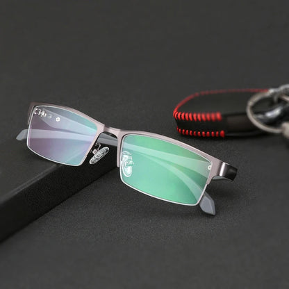 Smart Progressive Photochromic Reading Glasses Men TR90 Multi-Focus Anti Blue Ray Business Eyeglasses Fashion Half-Frame +2.5