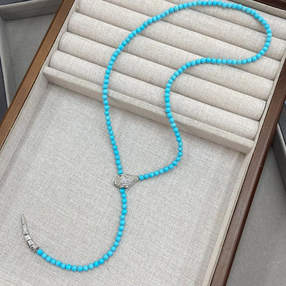 Vintage Women's Turquoise Snake Necklace Jewelry Fashion Accessory