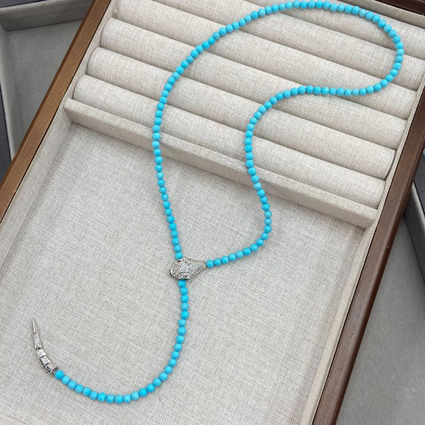 Vintage Women's Turquoise Snake Necklace Jewelry Fashion Accessory
