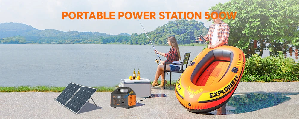 Gaiaray 300W 500W 460.8Wh Portable Power Station Solar Generator AC 110V Emergency Power Plant Power Bank for Home Camping RV