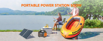 Gaiaray 300W 500W 460.8Wh Portable Power Station Solar Generator AC 110V Emergency Power Plant Power Bank for Home Camping RV