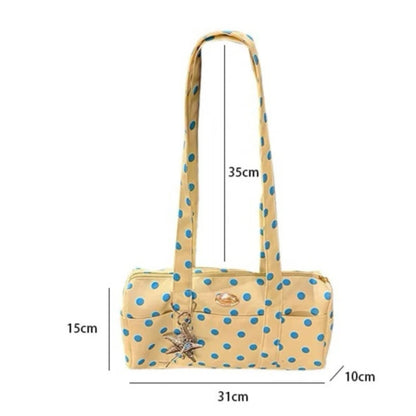 Korean Style Polka Dot Shoulder Bag Women's Large Capacity Commuter Pillow Bag Underarm Bag Trendy Single Shoulder Bags