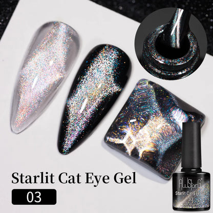 AWStorG 7.5ml Starlit Chameleon Cat Magnetic Gel Nail Polish Double Colors Semi Permanent UV Gel Varnish Need Black Base