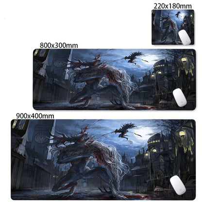 HD Printing Bloodborne Large Size Pc Mousepad Game Decoration Computer Non-slip Rubber Mouse Pad Office Keyboard Desk Mat Carpet