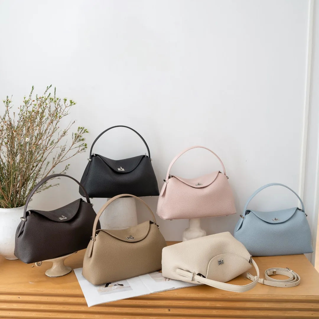 Women's Genuine Grade Leather Handbag Luxury Designer Brand Ladies Cowhide Shoulder Crossbody Bags for Woman High Quality New