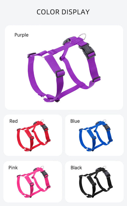 Adjustable Soft Lightweight H-shaped Dog Harness Washable Outdoor Traveling Explosion-proof Harness for Dog Arnés Para Perro