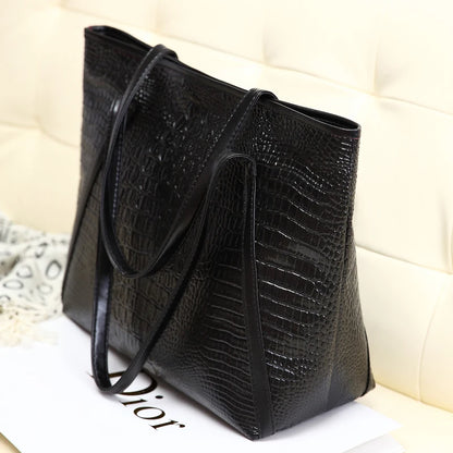 Crocodile Grain PU Leather Women Handbags Large Capacity Female Big Totes Woman Shoulder Bags Shopping Bag Bolsa Feminina