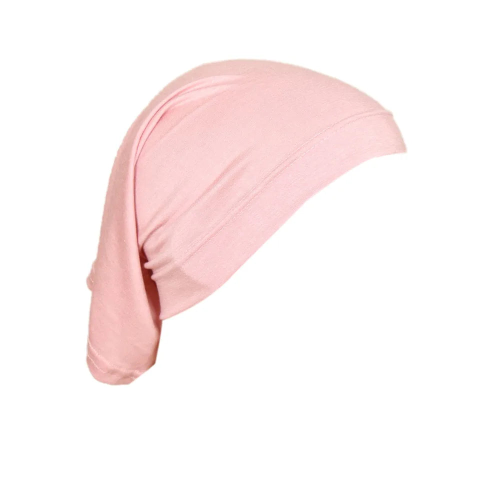 BOHOWAII Muslim Inner Under Hijab Cap Ramadan African Hat Malaysian Modal Cotton Instant Bonnet Femme Musulman Headband