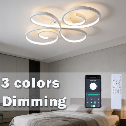 LED Ceiling Lights 110V 220V Remote Dimming  APP Modern 3 Colors Lamp  for Dining Room, Living Room Bedroom