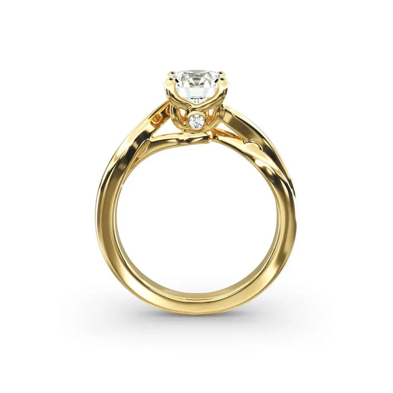 Ehhai Certified 1CT Round Moissanite Ring for Women S925 Sterling Silver Twist Rings Wedding Engagement Rings Fine Jewelry Gifts