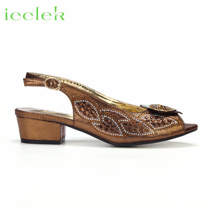 New Arrival Purple Color Women Peep Toe Sandals Shoes Matching bag Set For Mature Offices Ladies in Dress