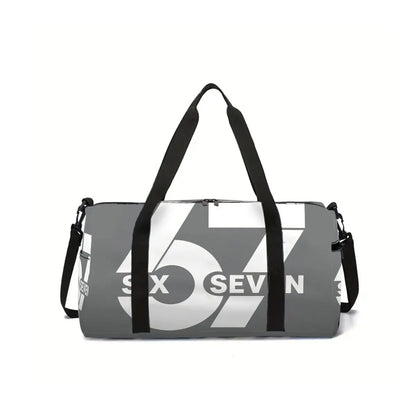 Classic Popular Funny Novelty 67 six seven 3D Printed Travel Bags Barrel Shape Crossbody Bag Outdoor Sports Bags Gym Yoga Bag
