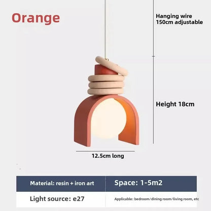 Japanese Wabi-sabi Bedroom Bedside Lighting Retro Macaron Chandelier Lights American Bar Pendant Lights Luminaria LED