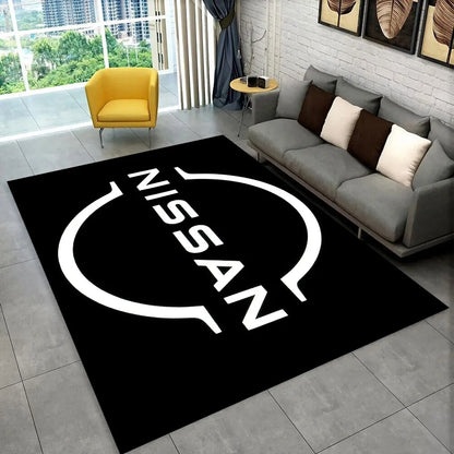 GTR Racing Car N-Nissan Logo 3D Carpet Rug for Home Living Room Bedroom Sofa Motorcycle Doormat Decor,kid  Area Rug Floor Mat
