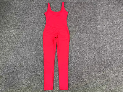 Gym Jumpsuit Woman Padding Sports Overalls for Women Push Up Rompers for Woman Clothes Monos Mujer Gray Coffee Navy Black Red