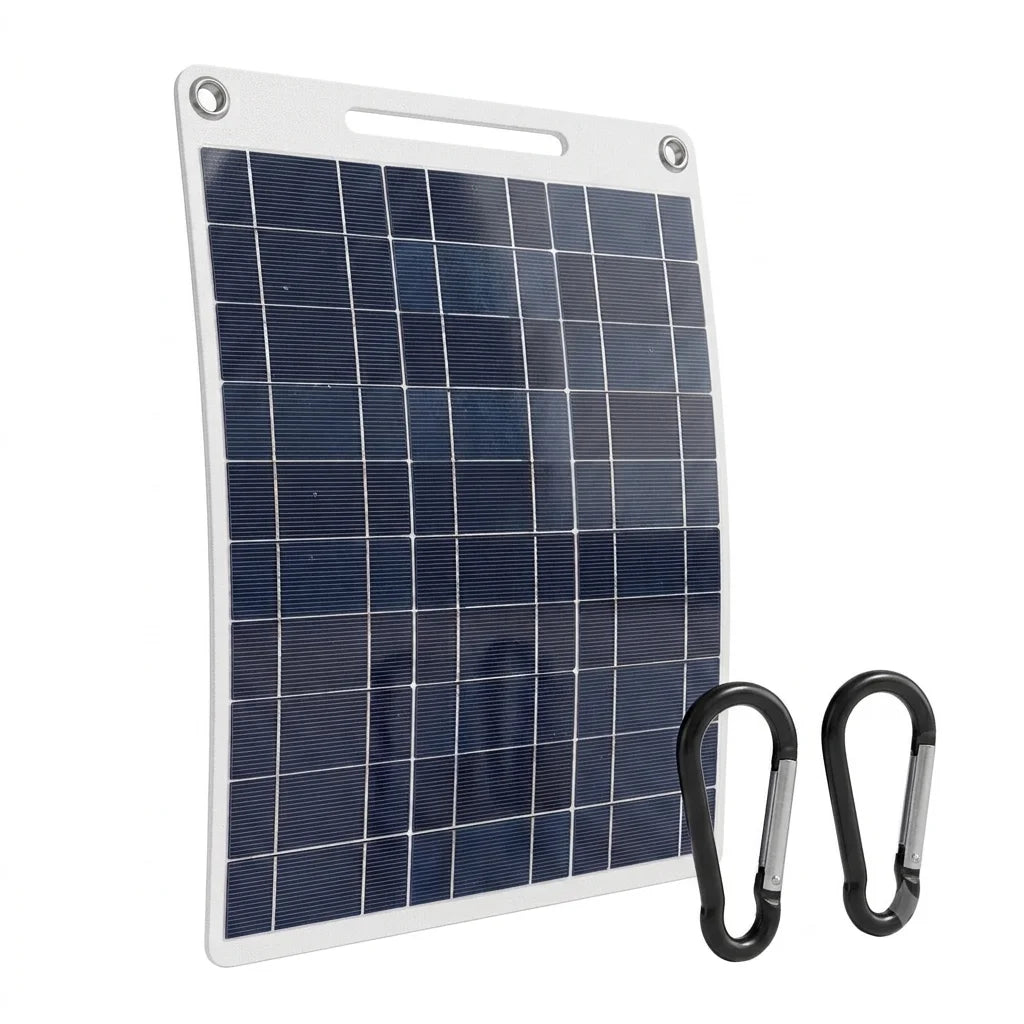 5V Flexible Solar Panel Charger Dual USB Solar Battery Charger for Mobile Phones and Camping with Polysilicon Wear Material