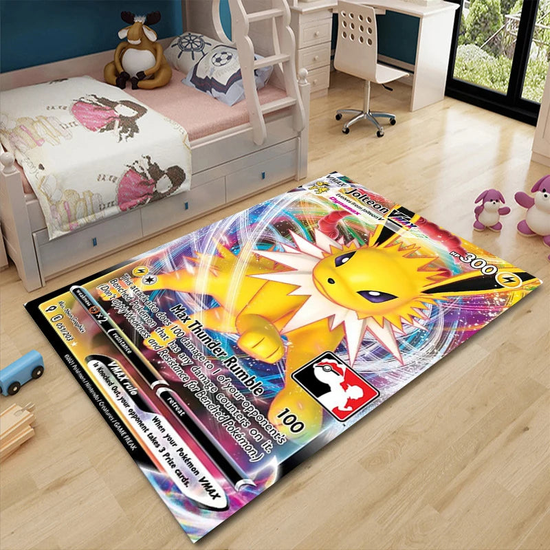Japanese Anime Pokemon Card Pikachu Area Carpet for Living Room Home Decor Sofa Table Kids Rug Anti Slip Chair Lounge Floor Mat