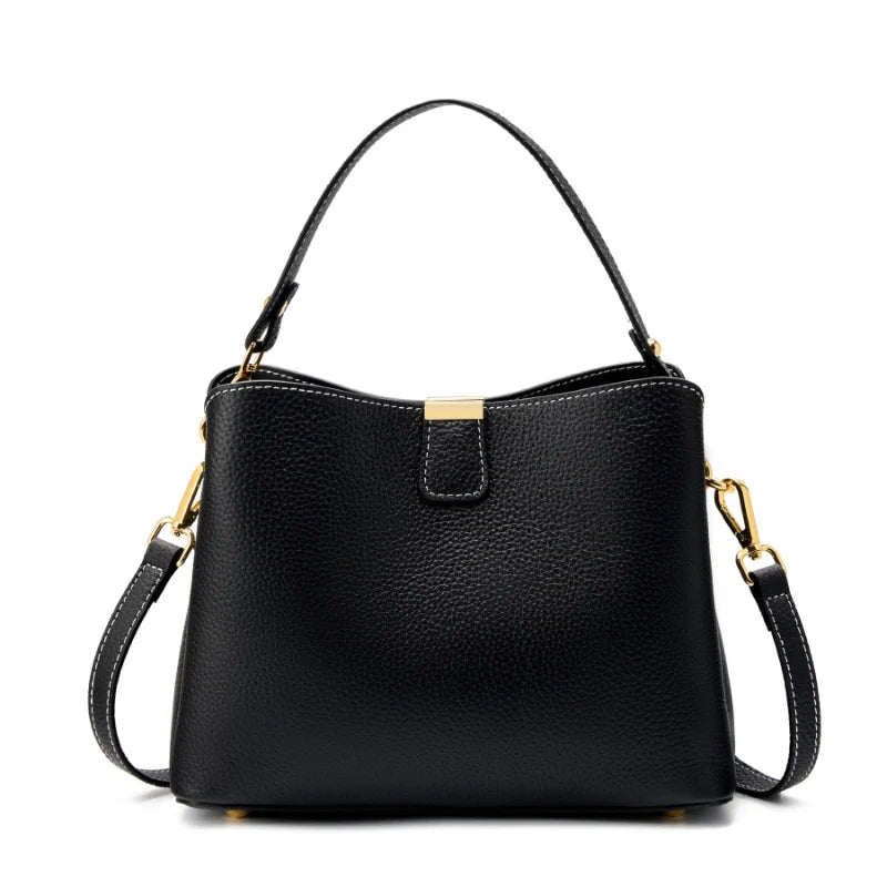 Genuine Leather Women's Bag Luxury Designer Shoulder Bag Large Capacity Cowhide Handbags High Quality Women Crossbody Bags