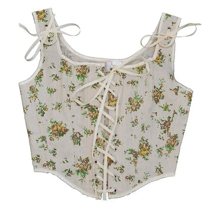 Lolita Tanks Corset Sexy Slimming Bandage Shapewear Women Evening Party Elegant Retro Bustier Top Streetwear Woman Clothes