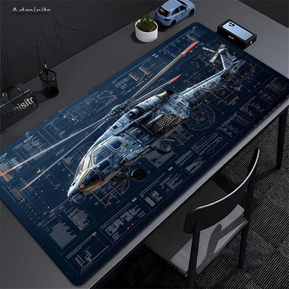 Mousepad Airplane Speedometer Mouse Pad Instrument Panel Mausepad Anime Animes Display Desk Mat Pc Gamer Deskmat Cockpit Playmat