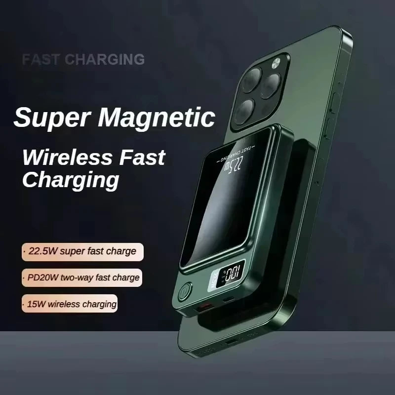 Lenovo PD22.5W Magnetic Wireless Large‑Capacity 500000mAh Portable Fast Charging External Battery Power Bank For iPhone Samsung