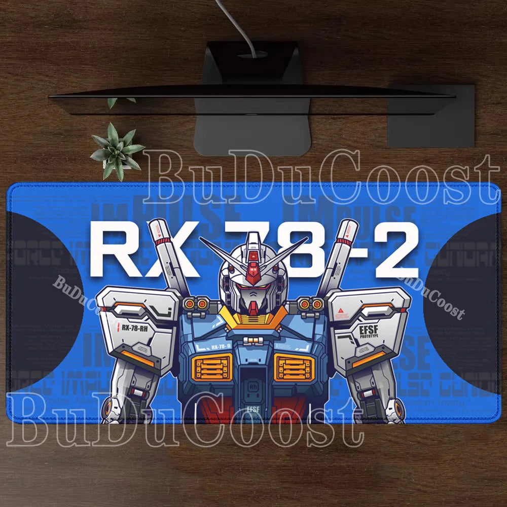 Mouse Pad Gundam RX-78-2 Anime Gaming XXL Non-slip Mousepad PC Computer Keyboard Office HD printing overlock esports Desk Mat