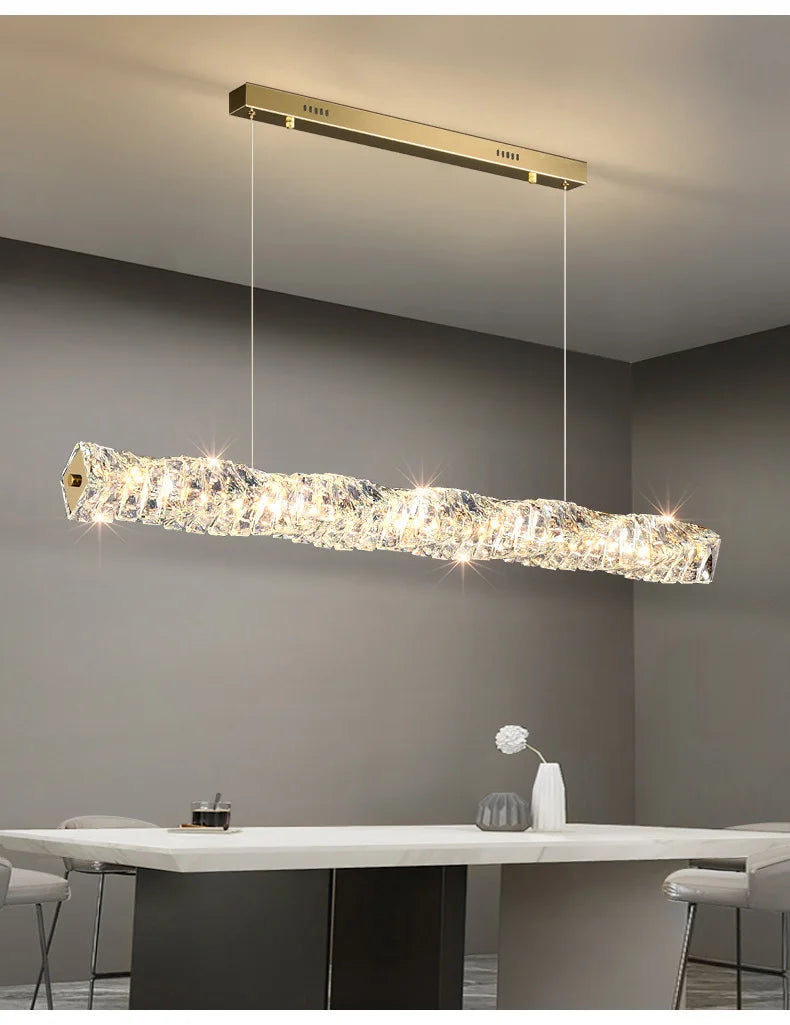 Luxury K9 Crystal Chandelier Dimmable Ceiling LED Pendant Lights Home Living Room Bedroom Indoor Atmosphere Decorative Lighting