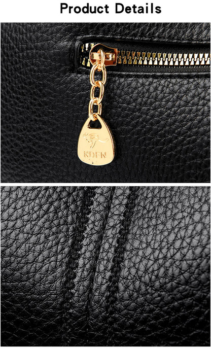 Authentic Leather Tote Bag Luxury Large Capacity Women's Single Shoulder Diagonal Crossbody Bags Fashion Simple Female Handbag
