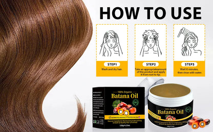 120g Batana Hair Oil Repair Split Ends Nourish Scalp Strengthen Hair Roots for Growth & Shine Hair Care Oil