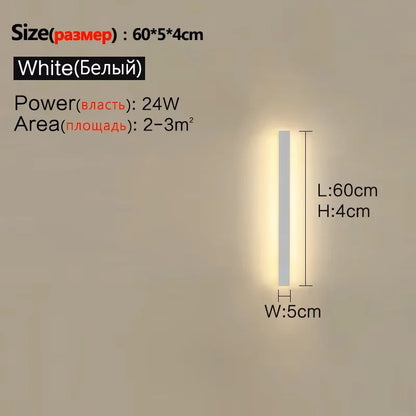 Waterproof LED Wall Light Minimalist LED Outdoor Wall Lamp Black Balcony Terrace Indoors Wall Decor IP65 Outside Garden Lights