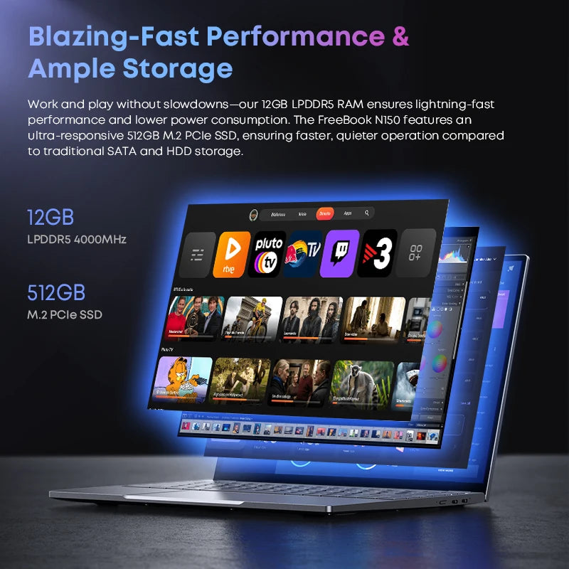 CHUWI FreeBook 2 in 1 Laptop Tablet 13.5" FHD Touch Screen Intel N150 / N100 12GB / 16GB LPDDR5 512G SSD WIFI 6 2256*1504