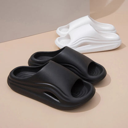 EVA Platform Slippers Women Home Brand Luxury Design Summer Shoes Couple Bathroom Indoor Outdoor Beach Slides Men Soft Non-Slip