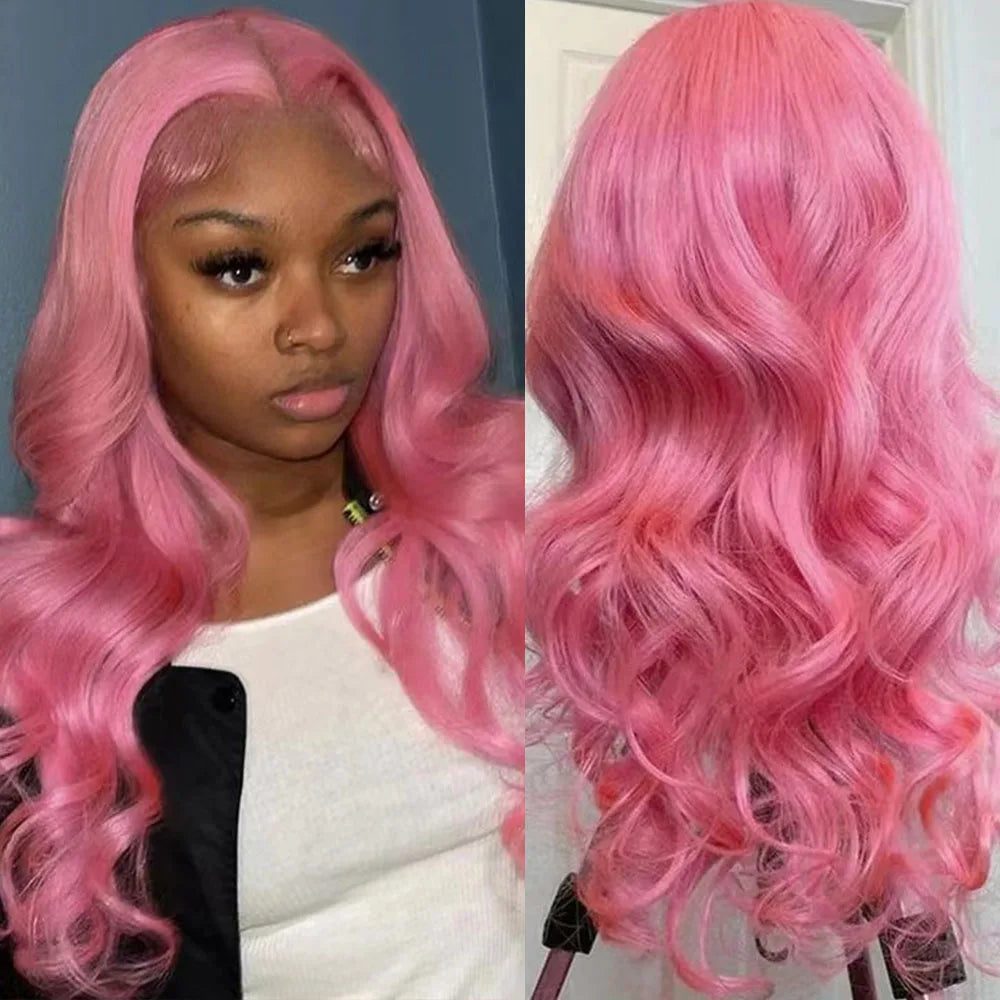 WIF Teal Green Wave Synthetic Lace Front Wig Dark Green Body Wavy Heat Fiber Lace Wigs for Women Pink Makeup Cosplay Blonde Hair