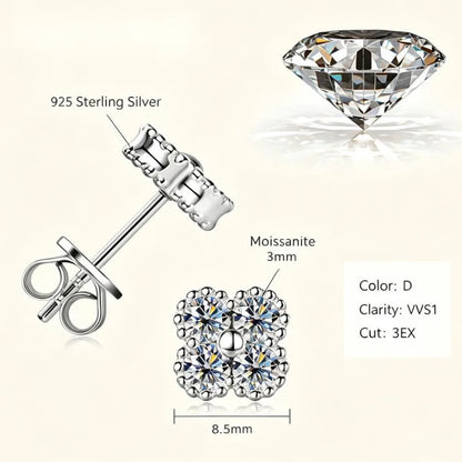 Round Brilliant Cut 3mm D VVS1 Moissanite Lariat Necklace 925 Sterling Silver Y Shape Drop Chain Fine Jewelry for Women