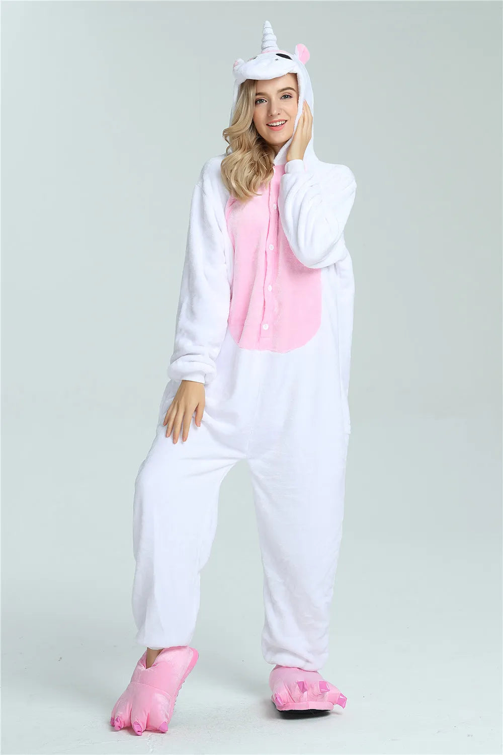 Women Cartoon Onesies Animal Pajamas Kigurumi Unicorn Onesie For Adults Long Sleeve Pyjamas Halloween Anime Cosplay Costumes