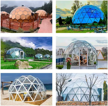 Outdoor Semi-Dome Igloo Camping Tent - Geodesic Dome Glass Sphere Tent Bubble House