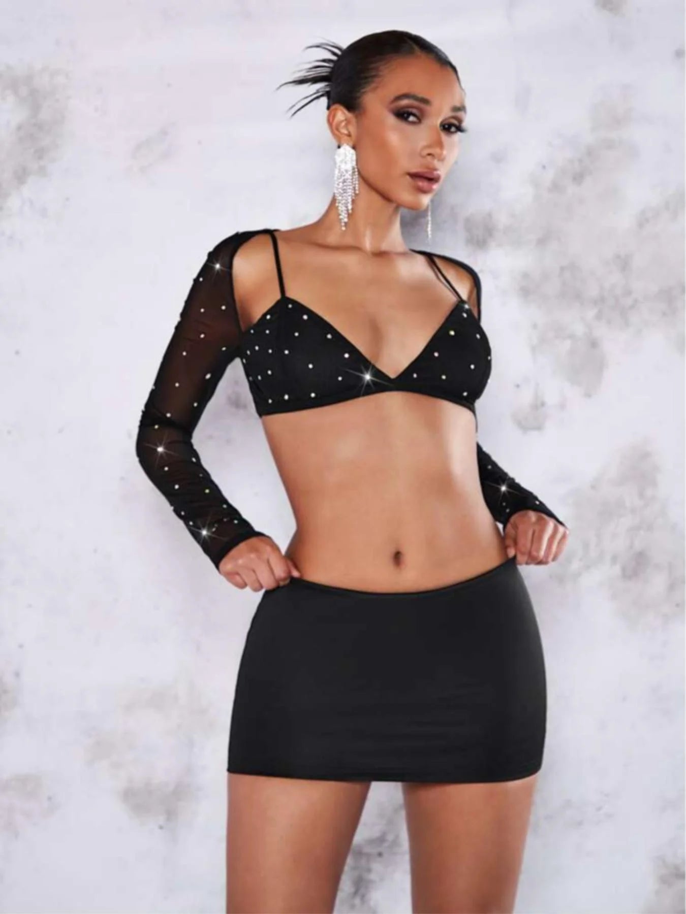 New fashion high-waisted pure color pencil skirt for women in spring, summer and autumn