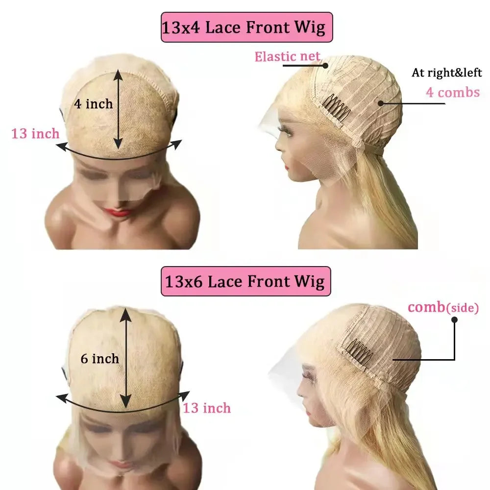 Highlight Wig Human Hair Ash Blonde Highlights Brown 13x4 Lace Front Wig Water Wave Human Hair Women's Wigs Soft Preplucked Wig