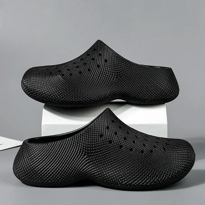 New Summer Fashion Couple Slippers EVA Baotou Men's Sandals Outdoor Thick Bottom Hole Shoes Luxury Beach Men Garden Shoes